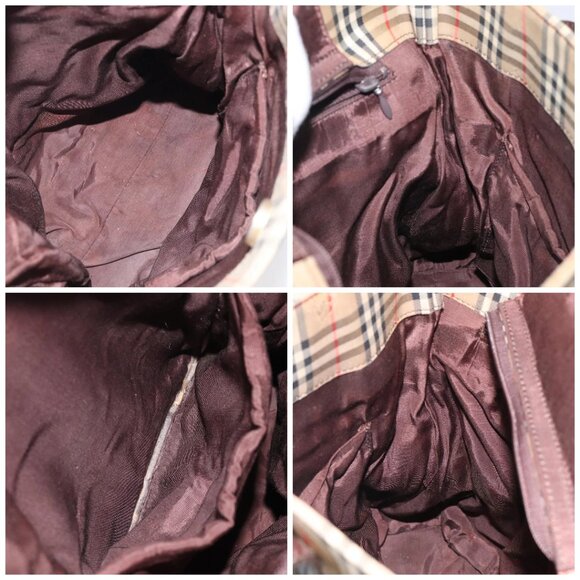 BURBERRY Nova Check Tote Bag Canvas Beige Auth BA1922 - Picture 15 of 16